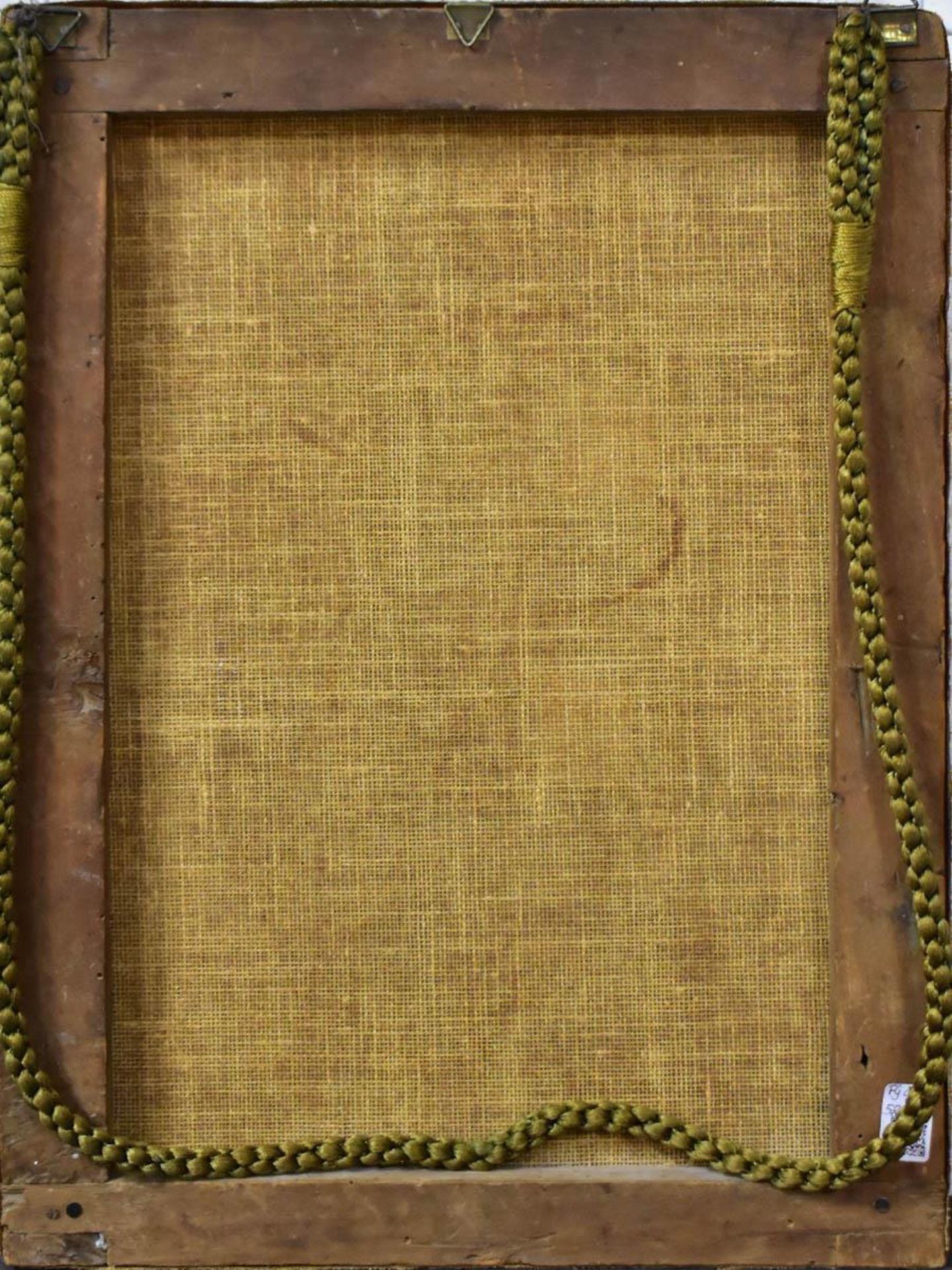 SÜDDEUTSCHLAND (WOHL). Muttergottes mit Christuskind und drei Heiligen. Öl/Leinwand. - Bild 2 aus 2