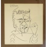 PICASSO, PABLO. Le Fumeur. Lithographie.