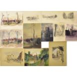 LARSEN, OSCAR. 16 Stadtansichten. Versch. Techniken.