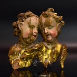 Ein Paar geflügelte Puttenköpfe. Süddeutschland/Bayern, 18. Jh. | Holz, geschnitzt, Reste von Far...