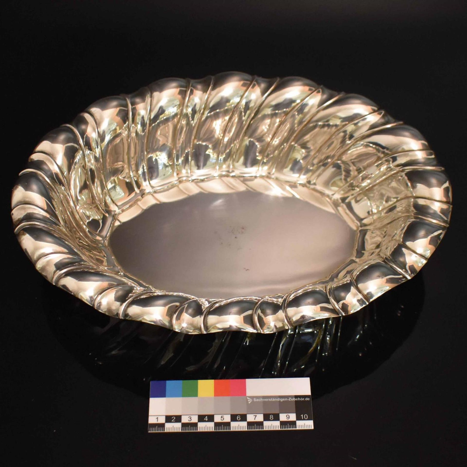Ovale Schale. Italien, 20. Jh. | Silber. - Bild 2 aus 3