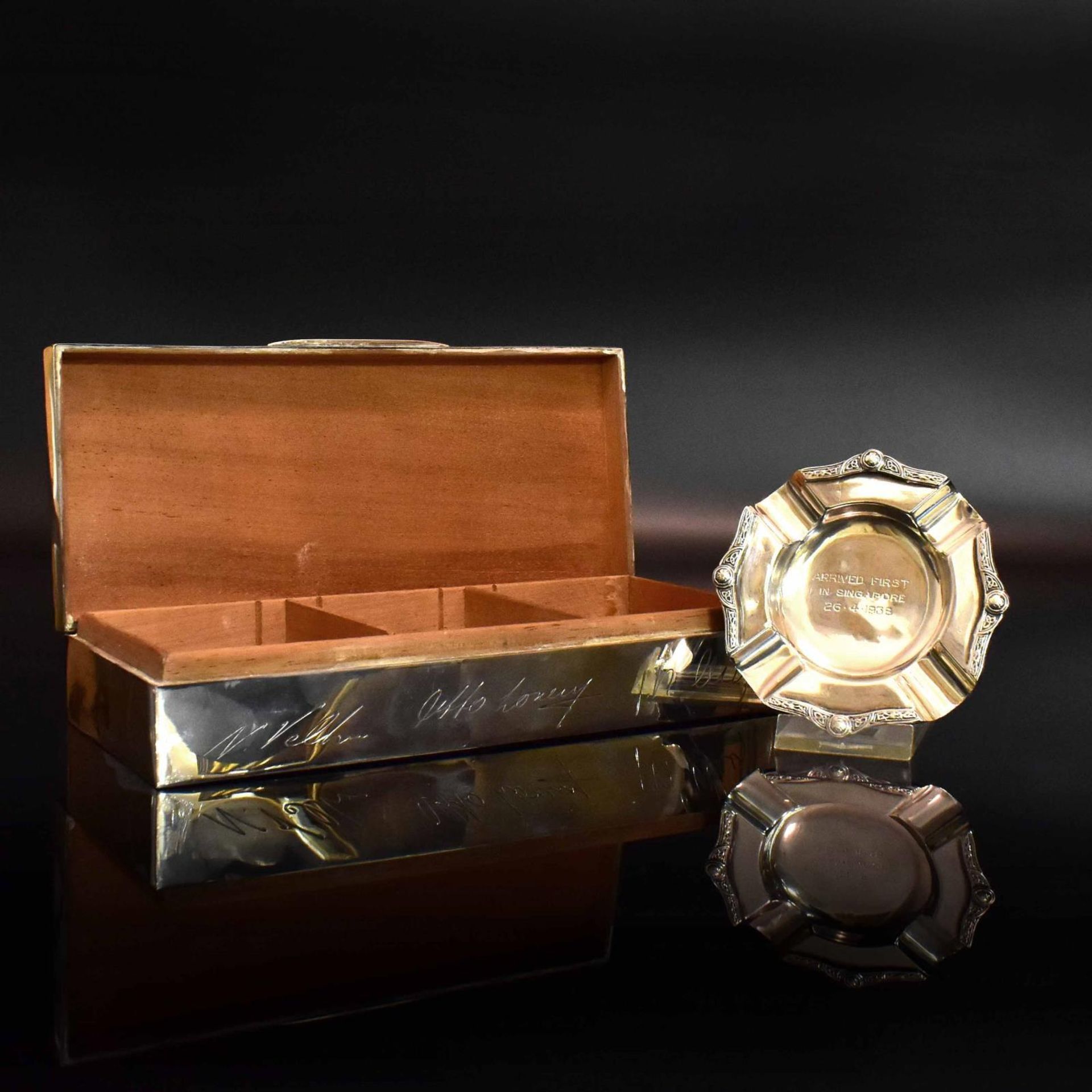 Zigarettendose und Aschenbecher. Birmingham, William Suckling Ltd. und Adie Brothers Ltd. | Silbe... - Bild 3 aus 5