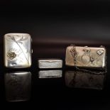 Zwei Dosen und Täschchen. Russland, 20. Jh., u.a. Moskau | Silber.