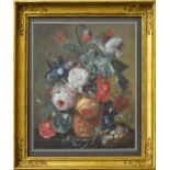 UNBEKANNT. Blumenstillleben. Wohl Tempera/dünner Karton.