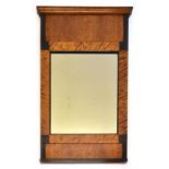 Spiegel. 19. Jh., Biedermeier Stil | Verschiedene Hölzer, tlw. ebonisiert. Spiegelglas.