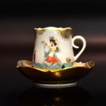 Mokkatasse mit Untertasse. Meissen, Form Ludwig Zepner, Dekor Prof. Heinz Werner | Porzellan, Far...