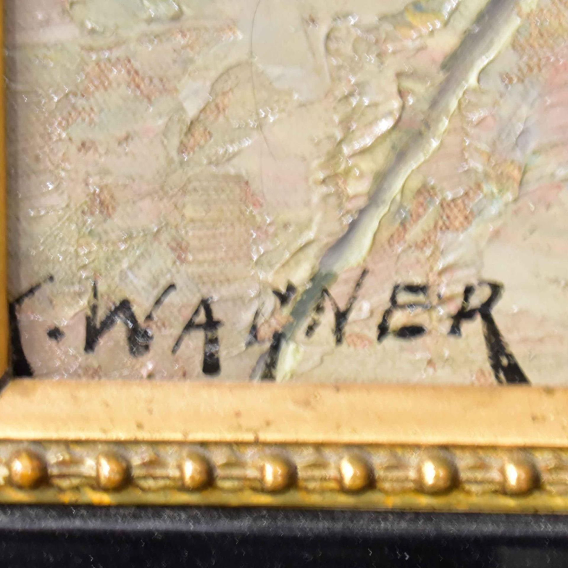 WAGNER, KARL. Hafenpromenade in Rotterdam. Öl/Leinwand. - Bild 2 aus 3