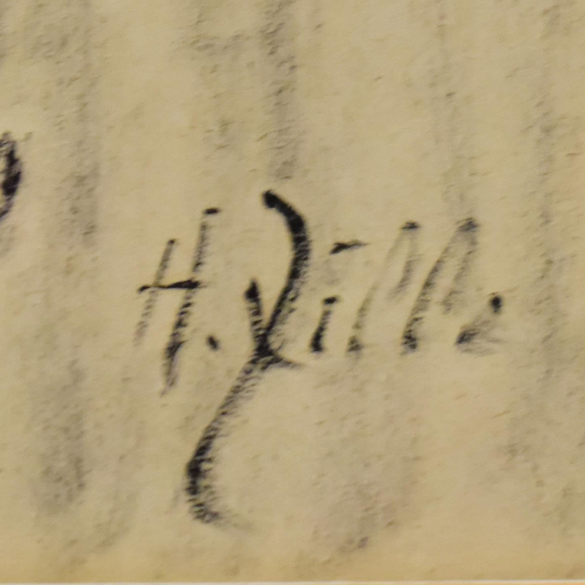 ZILLE, HEINRICH. Flanierendes Paar. Pinselzeichnung. - Bild 2 aus 2