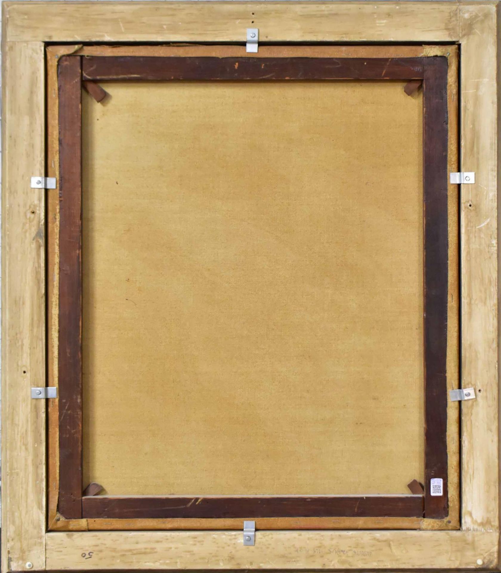 UNBEKANNT. Altes Bauernpaar mit Vogel. Öl/Leinwand. - Bild 2 aus 2