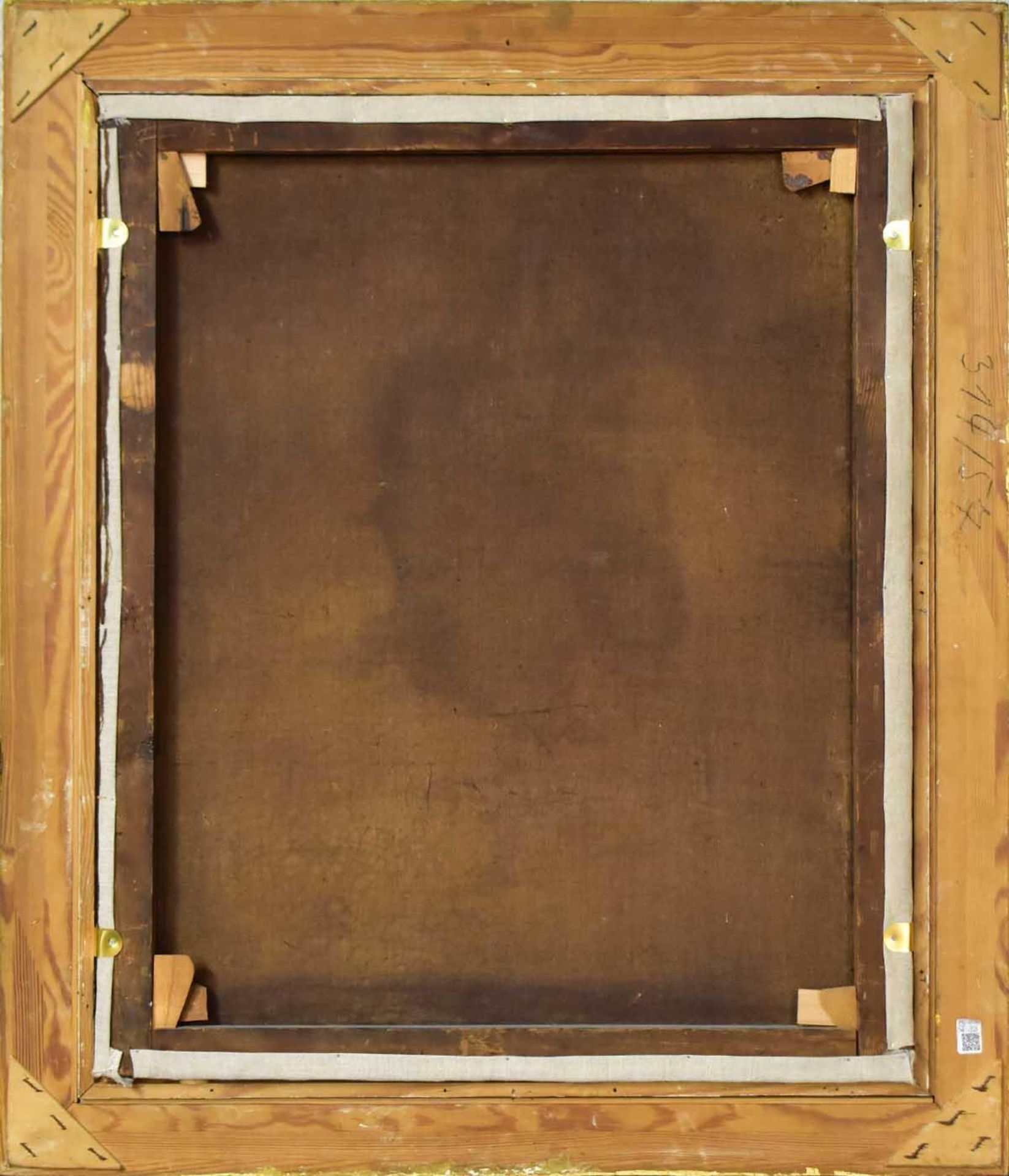 UNBEKANNT. Dame in Gedanken. Öl/Leinwand. - Bild 2 aus 2