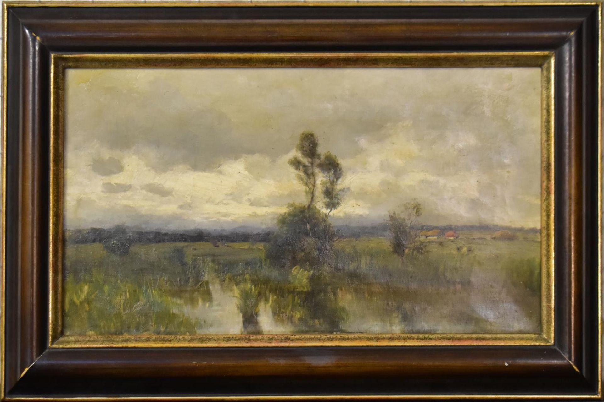 UNBEKANNT. Voralpenlandschaft. Öl/Leinwand.