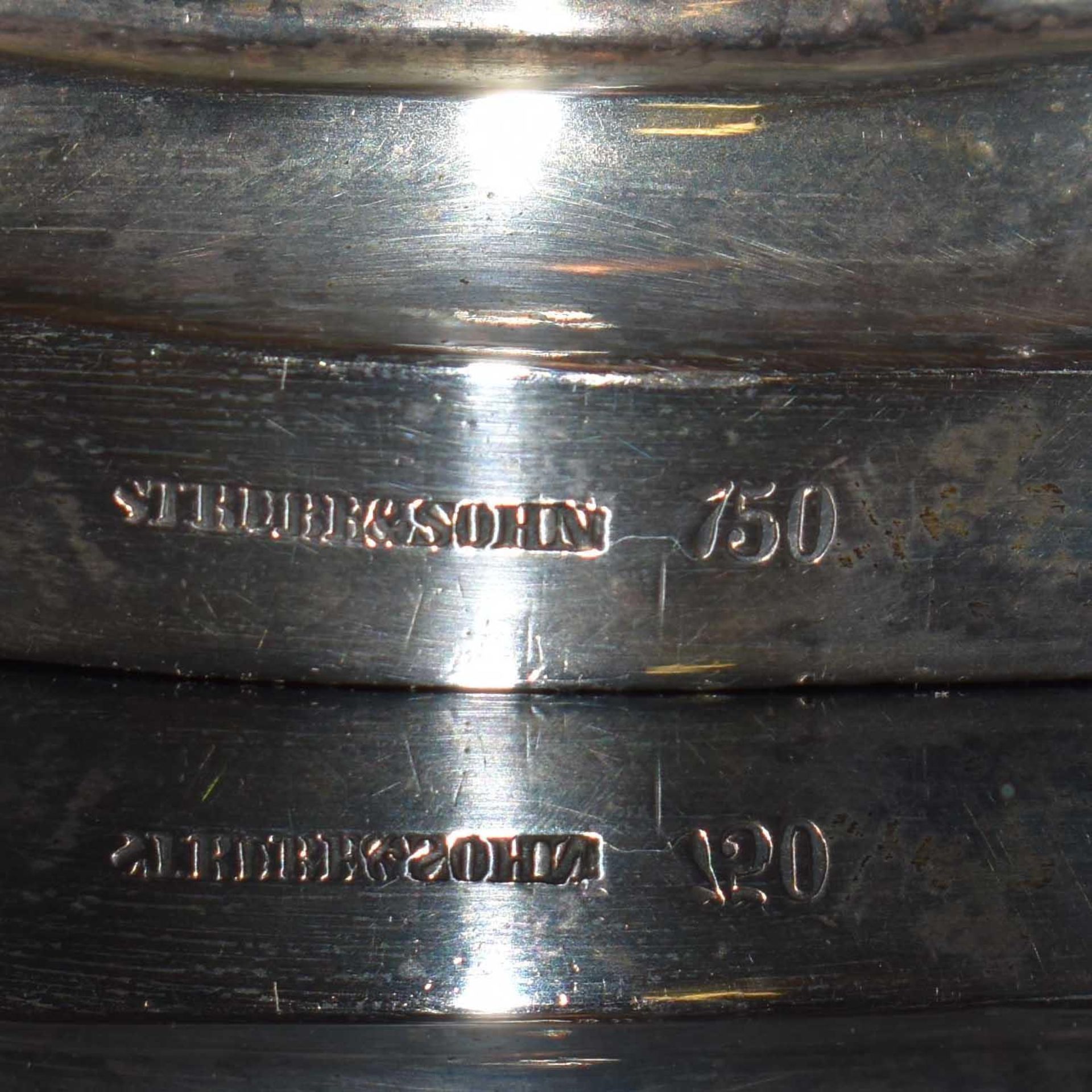 Kerzenleuchter. Deutschland, 19. Jh. | Silber. - Bild 3 aus 3