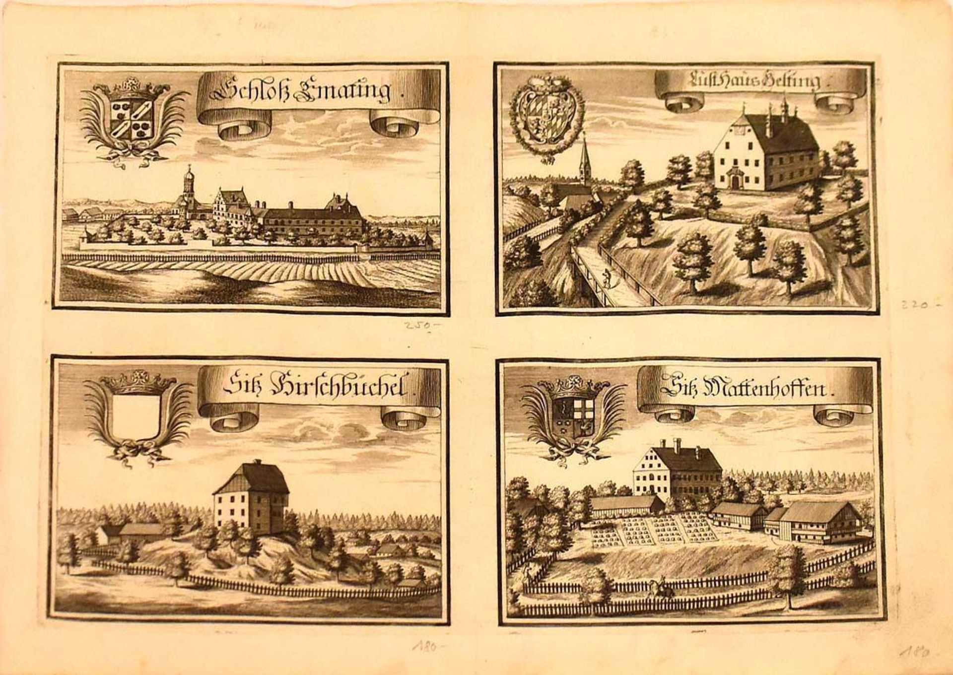 WENING, MICHAEL. Stadt- und Klosteransichten. 25 Kupferstiche. - Bild 8 aus 8