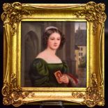 Vier Frauenportäts. Überwiegend Hutschenreuther, vor 1920 | Porzellan (3 x) bzw. Steingut, farbig...