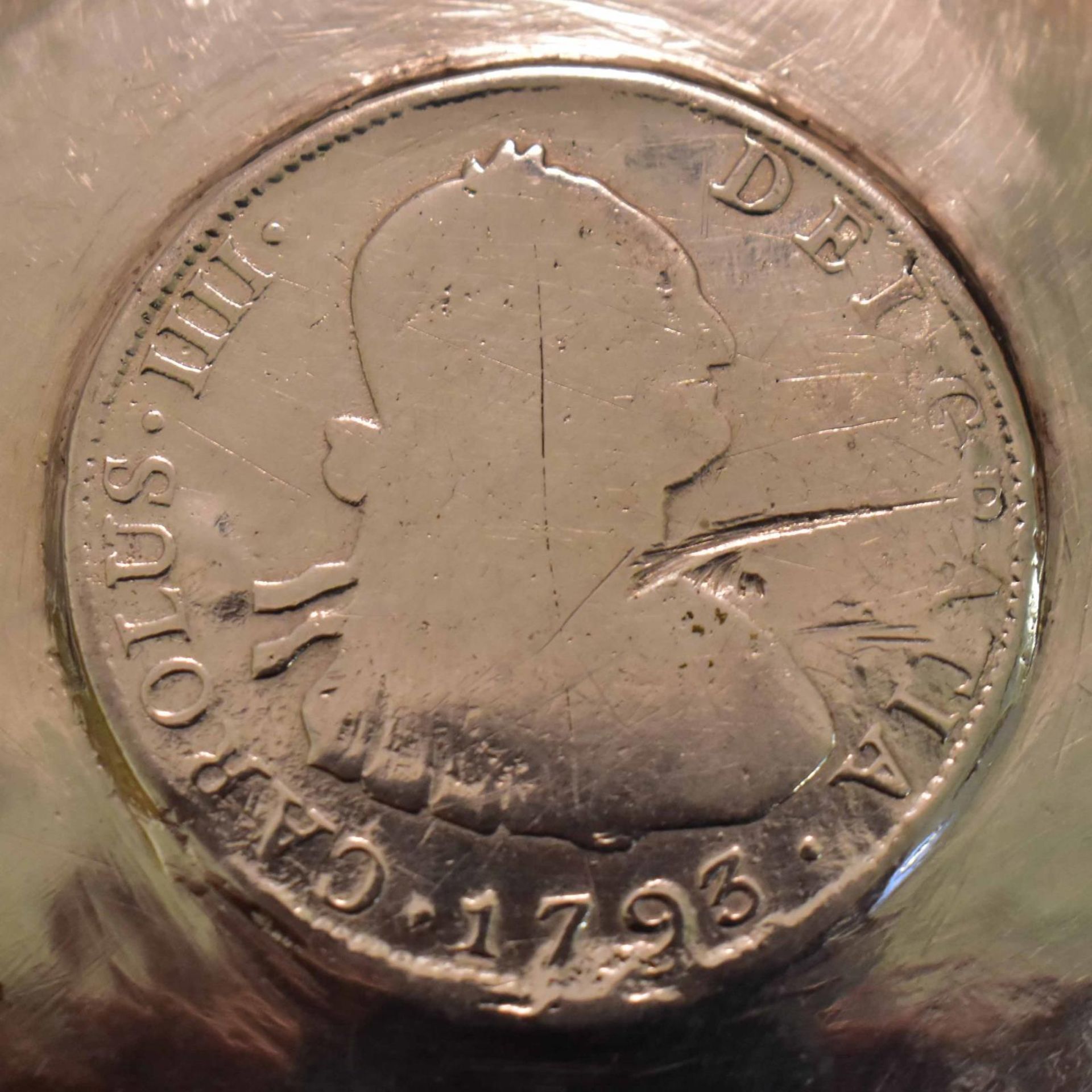 Ascher. Peru, 20. Jh. | Silber, Hammerschlagdekor. - Bild 4 aus 5