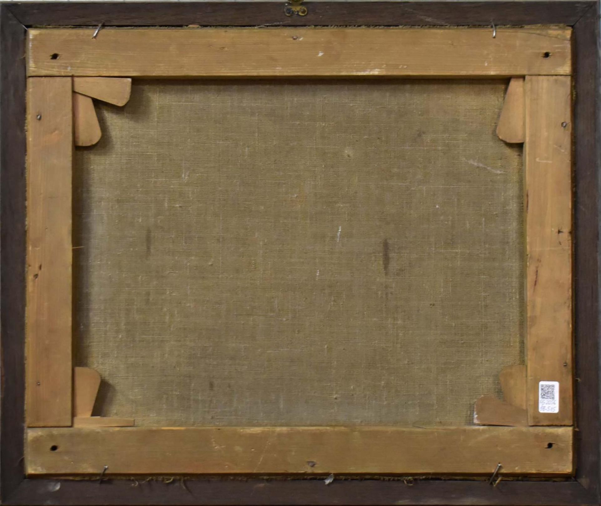 NIEDERLANDE (WOHL). Mann mit Hund. Öl/Leinwand. - Bild 2 aus 2