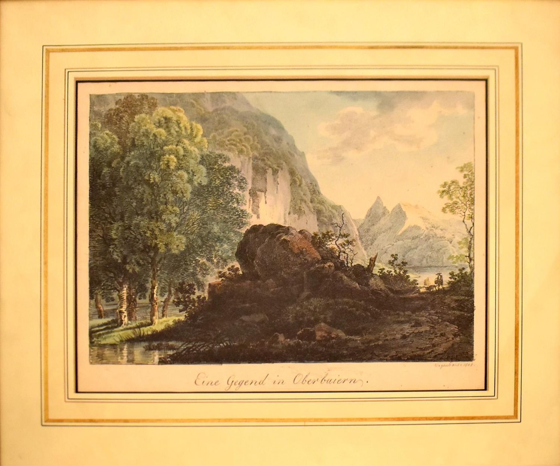 WAGENBAUER, MAX JOSEPH. Landschaften und Tierdarstellungen. Sechs Lithographien, tlw. koloriert. - Bild 2 aus 12