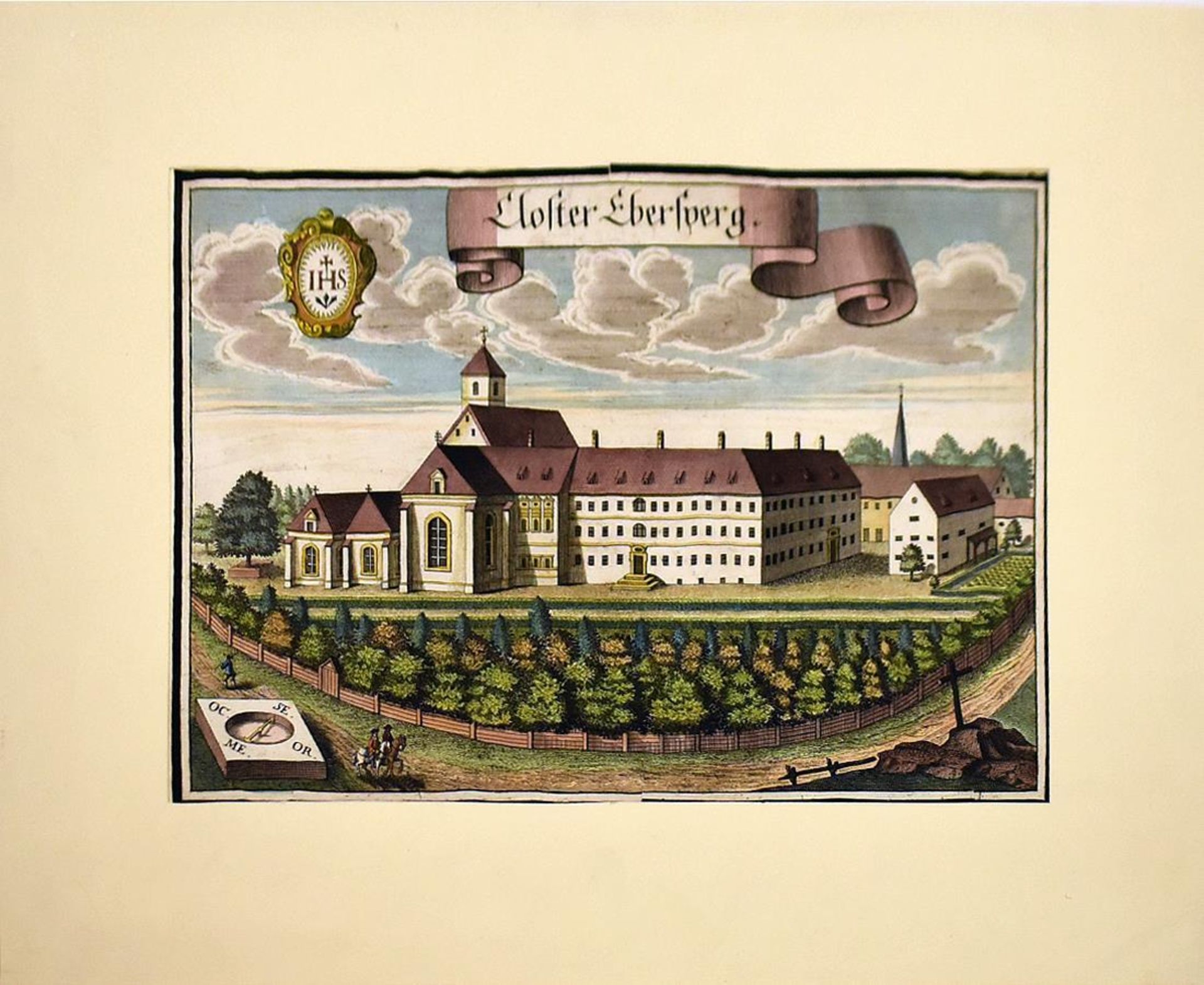 WENING, MICHAEL. Schloß- und Klosteransichten. 17 Kupferstiche, tlw. koloriert.