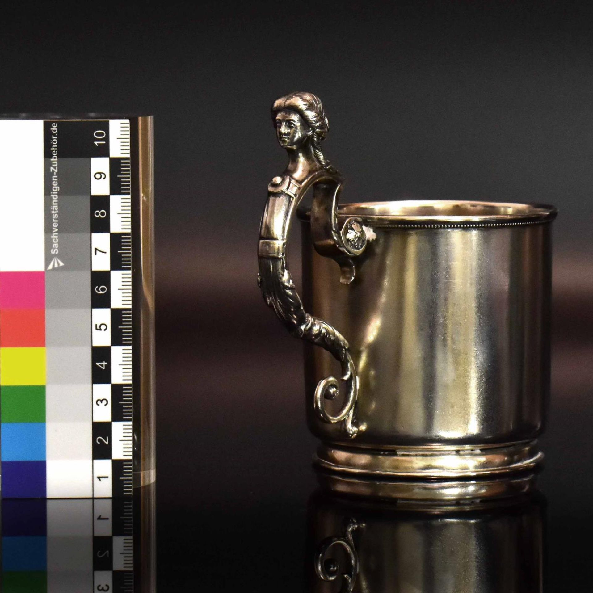 Tasse. Moskau, 1891 - 1896, Meister Owtschinnikow, Pawel Akimow | Silber. - Bild 2 aus 4