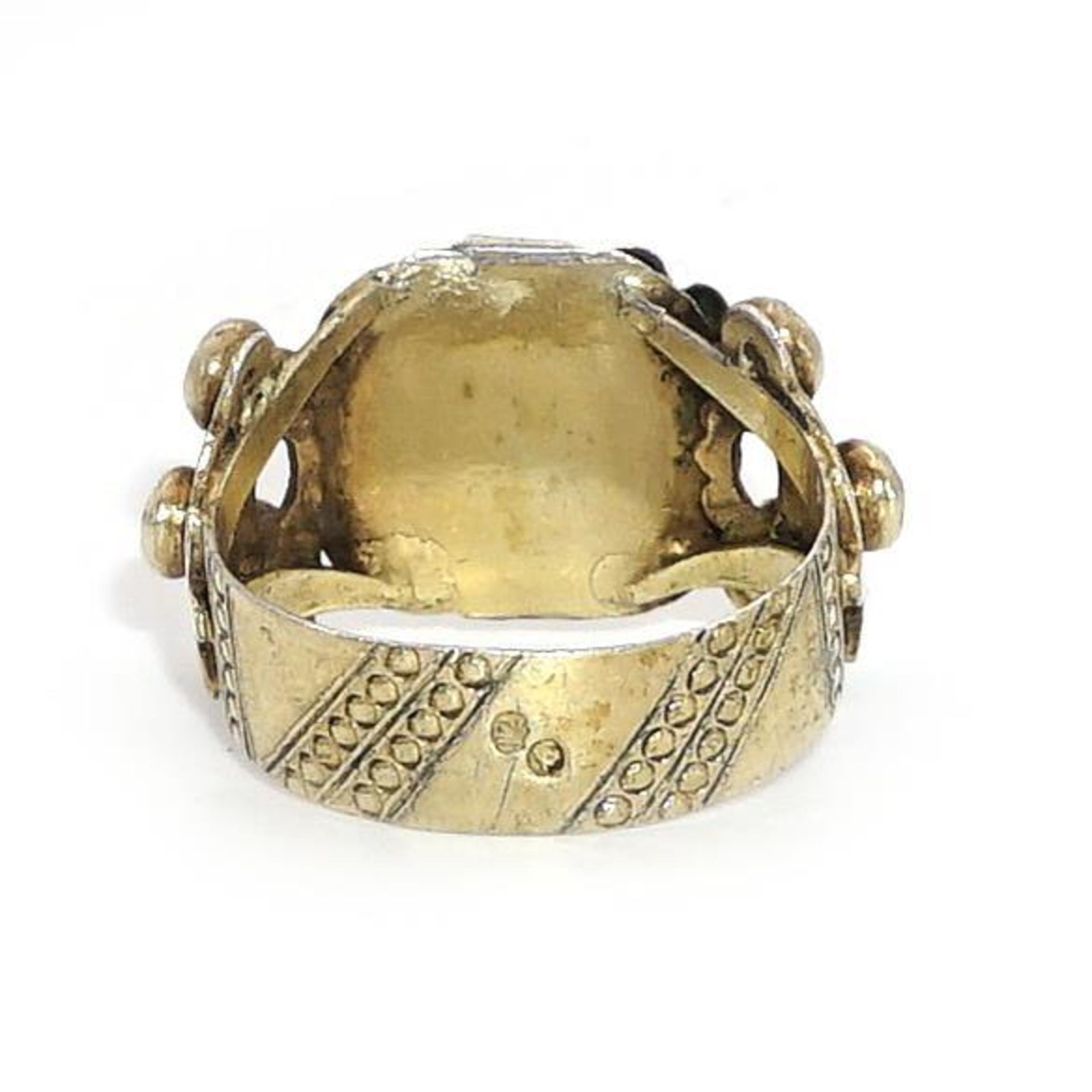 Ring. Alpenländisch, 19. Jh. | Silber, vergoldet. - Bild 3 aus 3