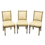 Sechs Stühle. Empire-Stil | Holz, gefasst.