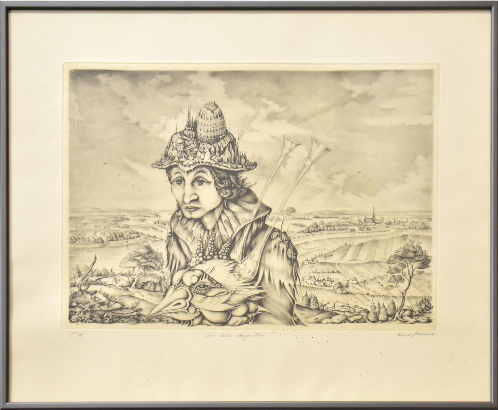 HODINA, KARL. Der liebe Augustin!. Radierung.