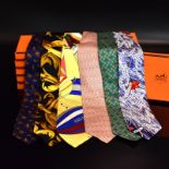 Krawatten. Hermès, Paris | 100% Seide.