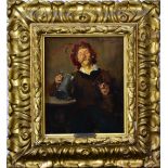 ZIMMERMANN, ERNST. Der Zecher. Öl/Holz.