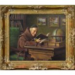 KUHLMANN-REHER, EMIL. Lesender Mönch. Öl/Leinwand.