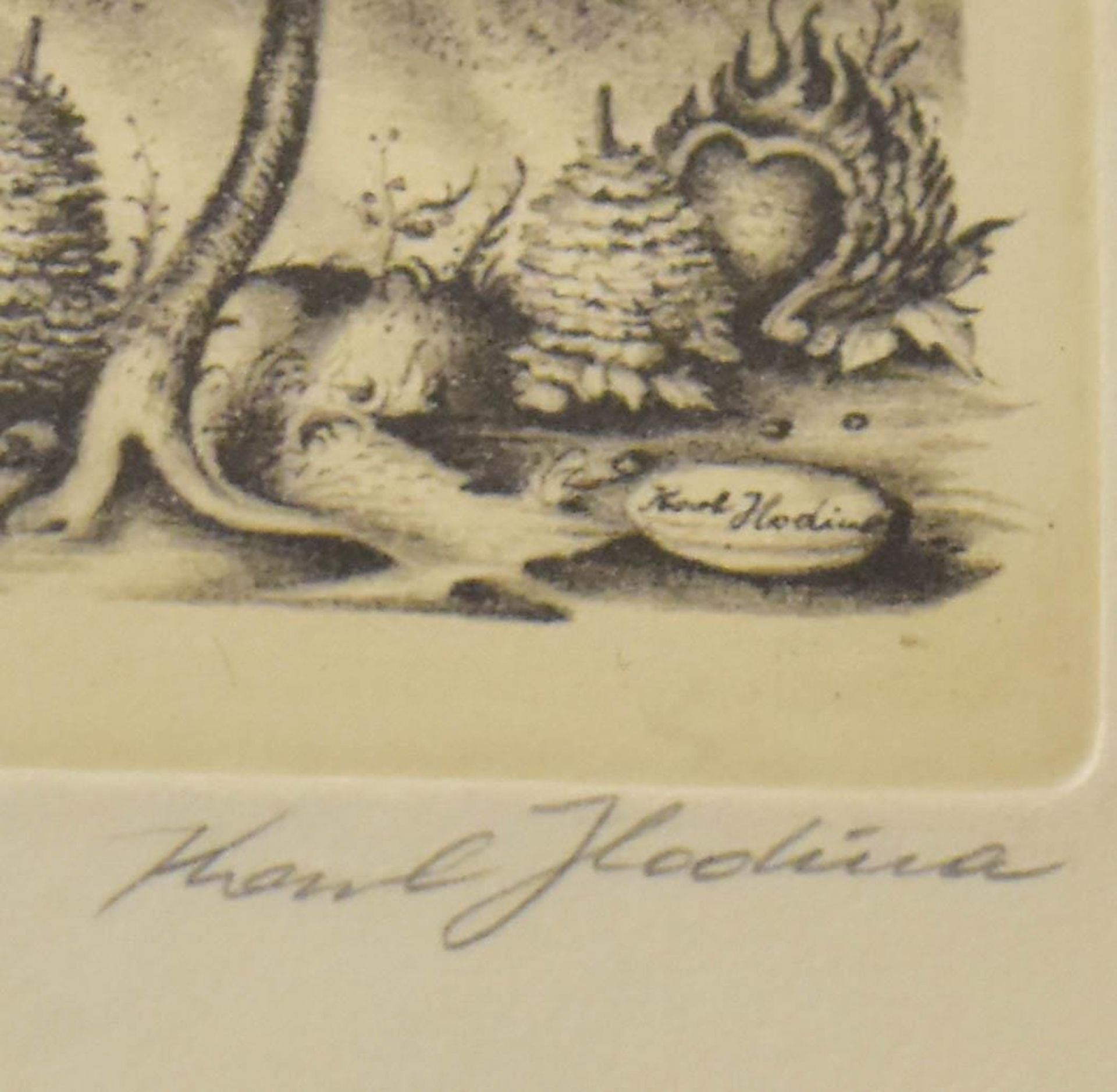 HODINA, KARL. Der liebe Augustin!. Radierung. - Bild 2 aus 2