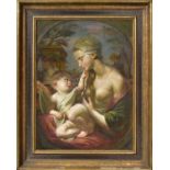 MARTIN-AMORBACH, OSKAR. Mutter mit Kind. Öl/Leinwand.