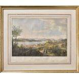 KRAUS, GUSTAV WILHELM. Starnberg am Würmsee. Lithographie, koloriert.