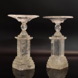 Ein Paar Tafelaufsätze. Wohl 19. Jh. | Bergkristall.