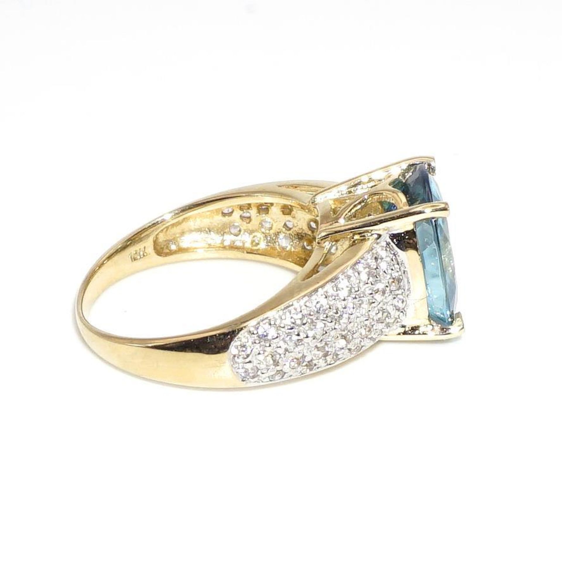 Ring. 10 K GG und WG. - Bild 2 aus 3