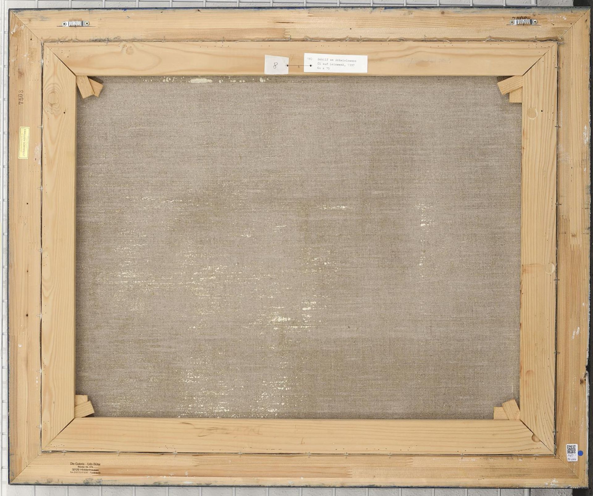 TIMNER, CARL. Schilf am Schwielowsee. Öl/Leinwand. - Bild 2 aus 3