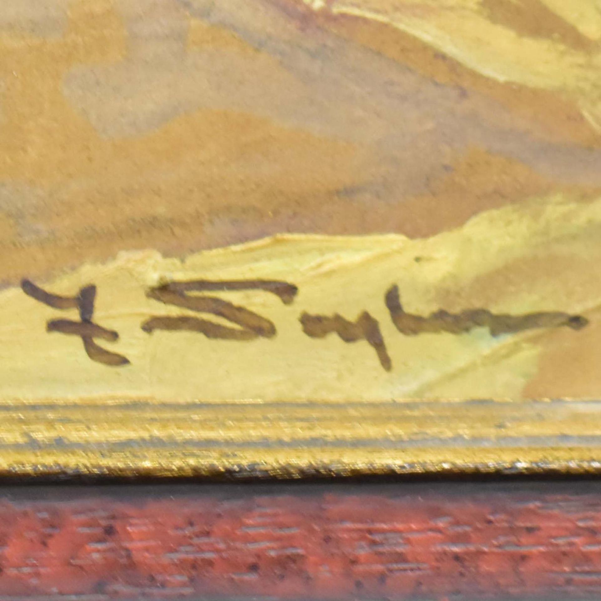 SEYLER, JULIUS. Krevettenfischer. Öl/Papier/Hartfaserplatte. - Bild 2 aus 3