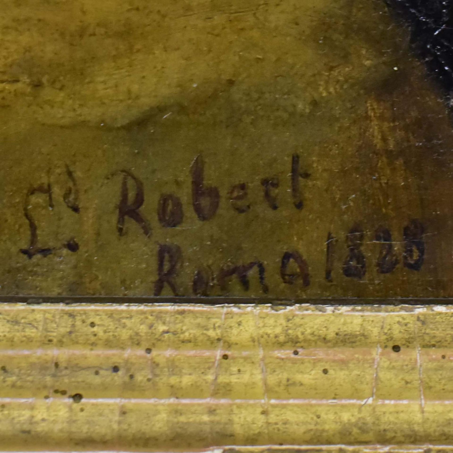 ROBERT, LÉOPOLD (?). Bildnis eines Italieners und einer Italienerin. Ein Paar Gemälde: Öl/Leinwand. - Bild 2 aus 4