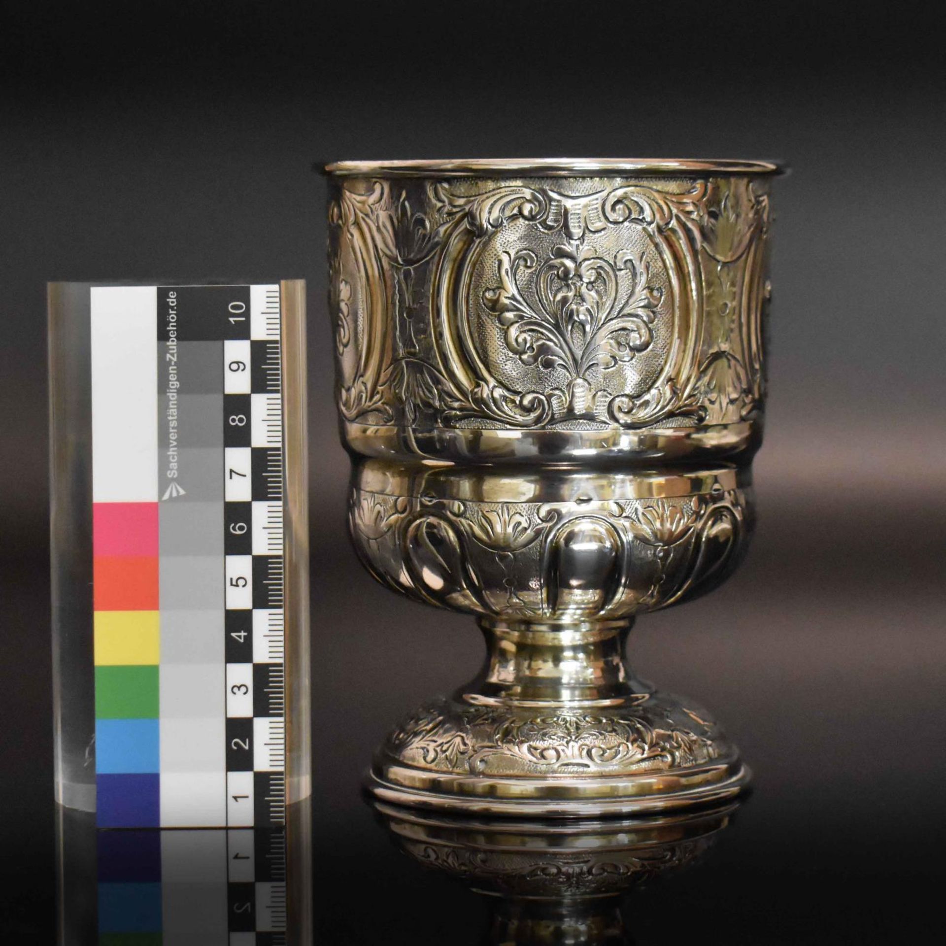 Pokalbecher. Italien, 20. Jh. | Silber - Bild 2 aus 3