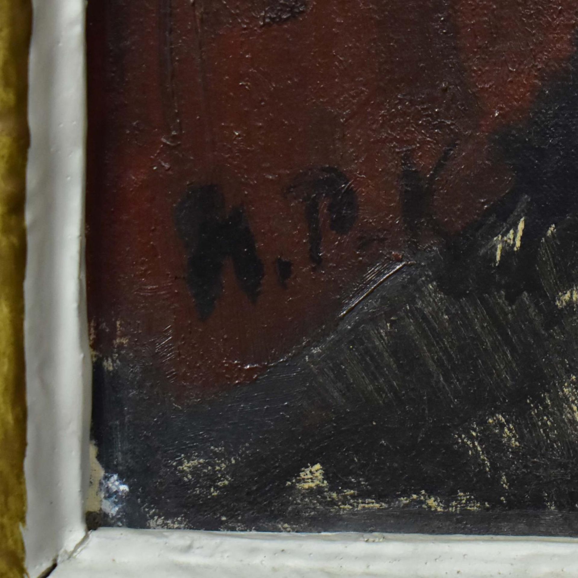 PROTZEN-KUNDMÜLLER, HENNY. Selbstbildnis mit Schleier. Öl/Leinwand. - Bild 2 aus 3