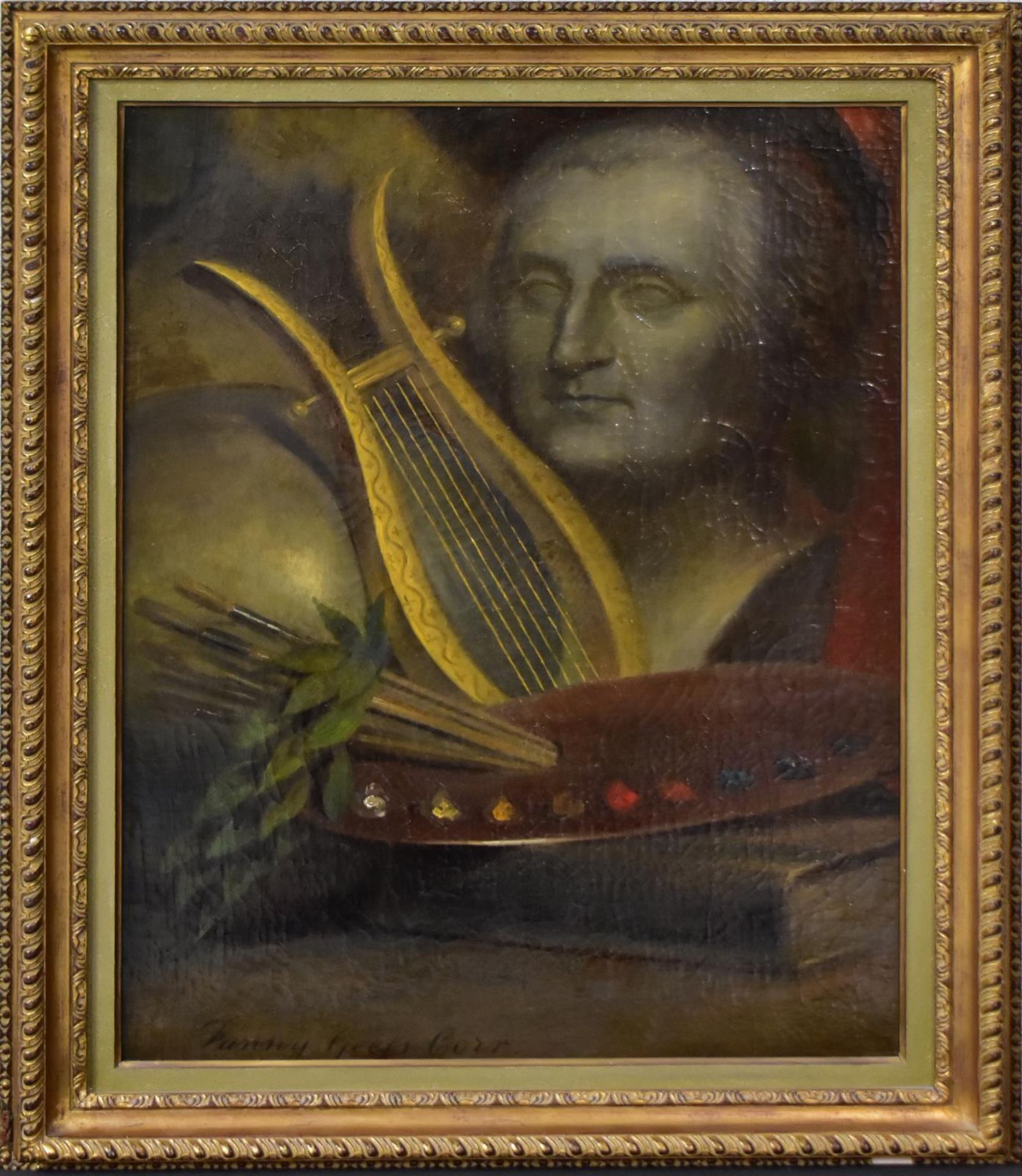 GEEFS-CORR, FANNY. Die schönen Künste. Öl/Leinwand/Hartfaserplatte.