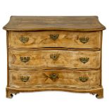 Kommode. Barockstil | Kommode, Nuss- und andere Hölzer furniert, Messingbeschläge.