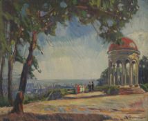 Alice SOMMER (1898 - 1982). Tempel auf dem Neroberg. Wiesbaden.