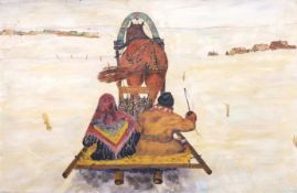 Filip Andreevic MALJAVIN (1869 - 1940) wohl nach. "Troika im Schnee".