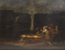 UNSIGNIERT (XIX). Windhunderennen mit Kutsche.