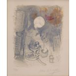 Marc CHAGALL (1887 - 1985). "Nature morte bleu". 1957.