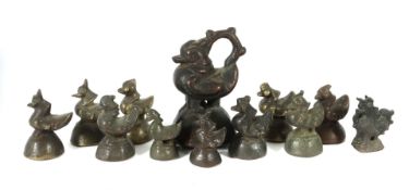 Konvolut 12 Opiumgewichte Burma