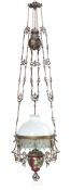 Jugendstil-Pendelleuchte um 1900,