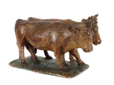 Ochsengespann wohl Alpenländisch,