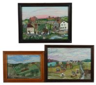 3 Stickbilder Maria Habelt (1908-?), 3