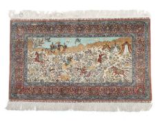 Bildteppich Seide Hereke?, um 1980,